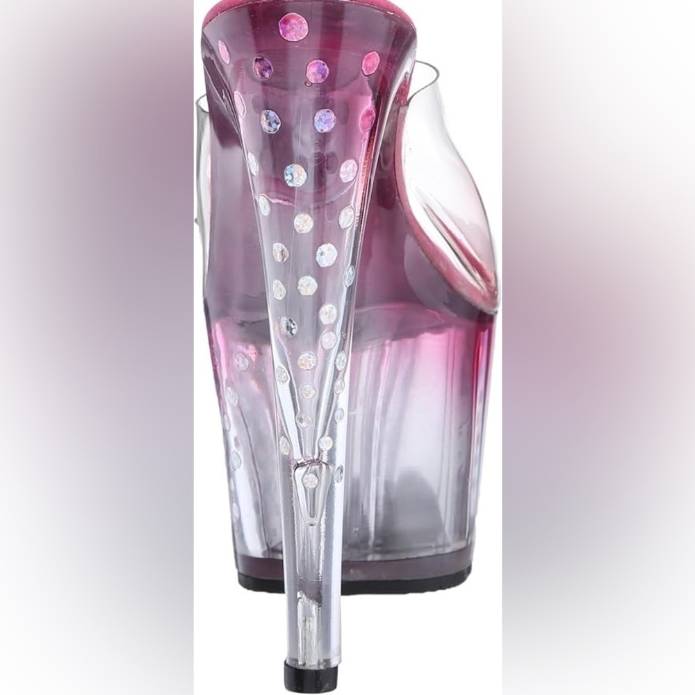 Ellie Clear Pink Platform Stiletto Heels Size 7 New - Picture 4 of 6